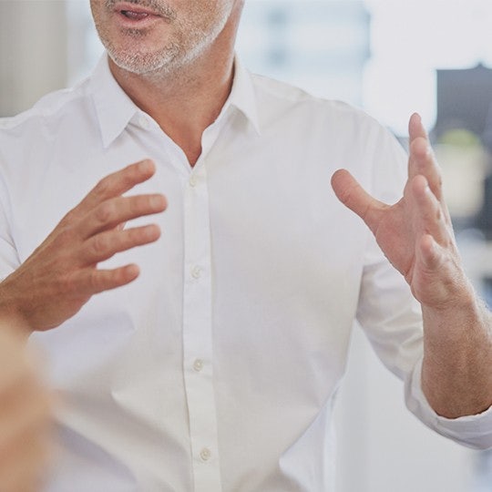 man making gestures