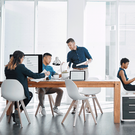 people working in an office environment
