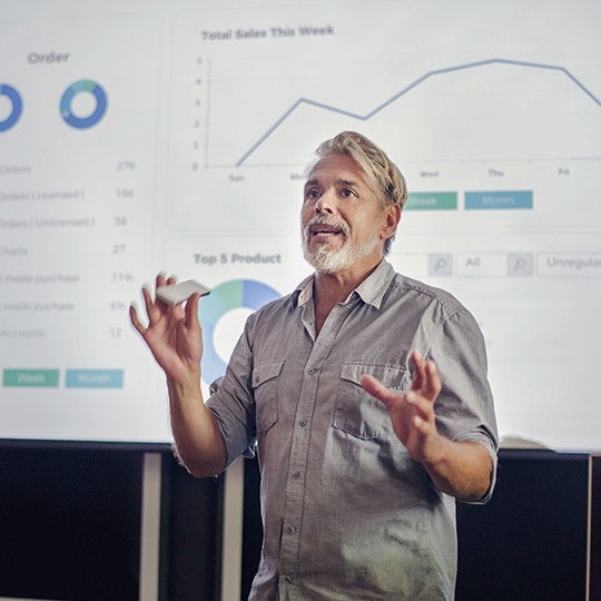 man giving a speech