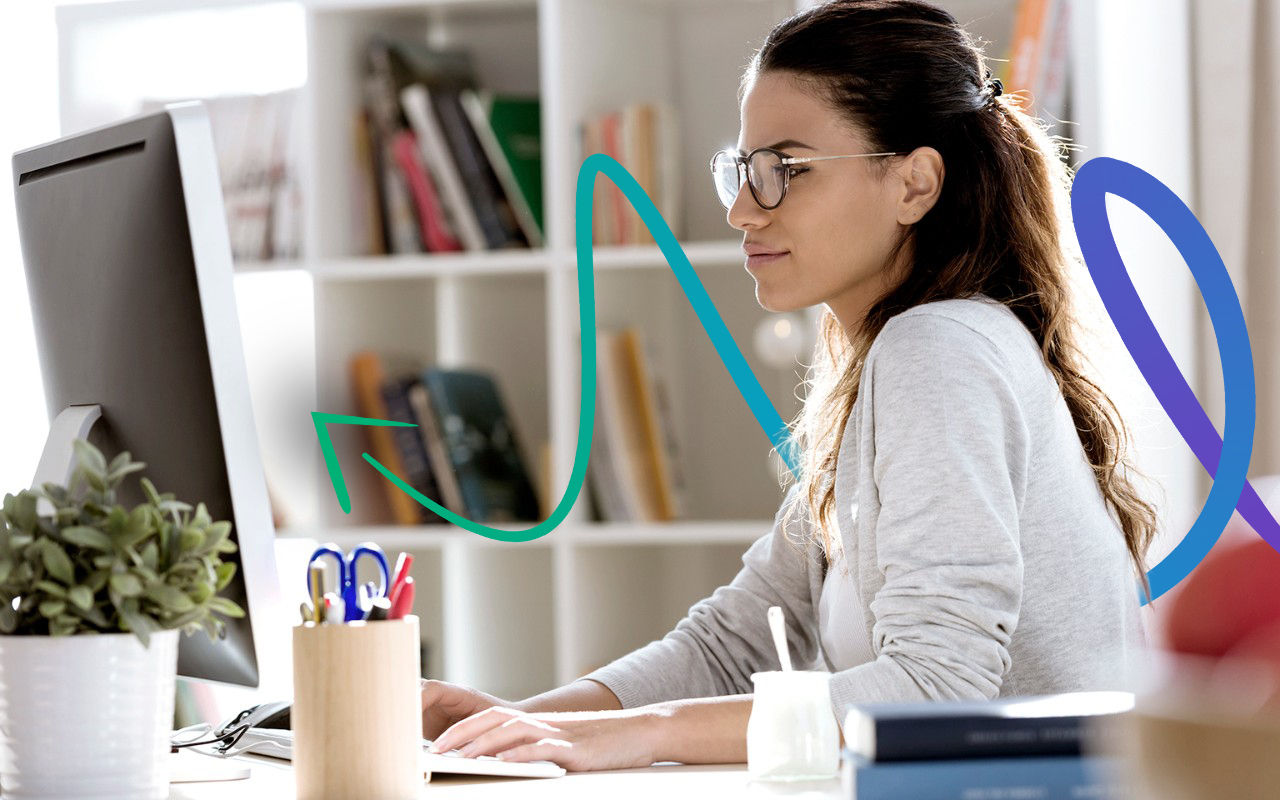 woman working with computer