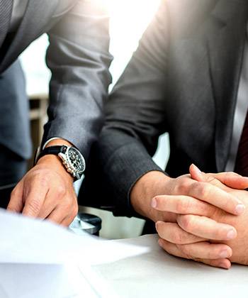 Organise claims processing procedures close up of businessman's hands