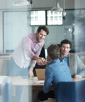 Strengthen security surrounding information shaking hands in a meeting