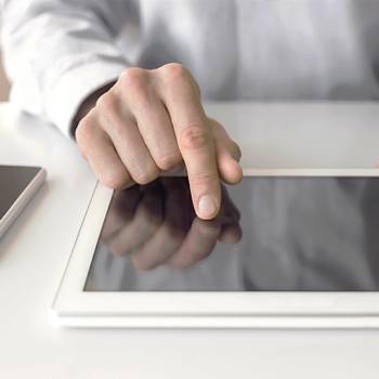 man working with his laptop