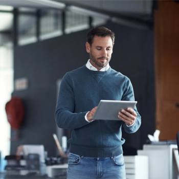 How to safeguard your valuable documentation? man working with his tablet